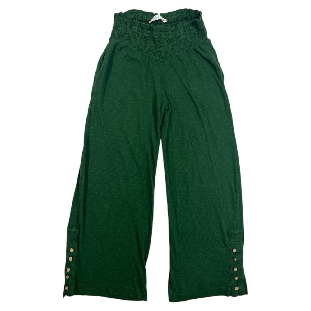 Free People Beach Keep It Cool Wide Leg Pant size Small in Green - Picture 2 of 7